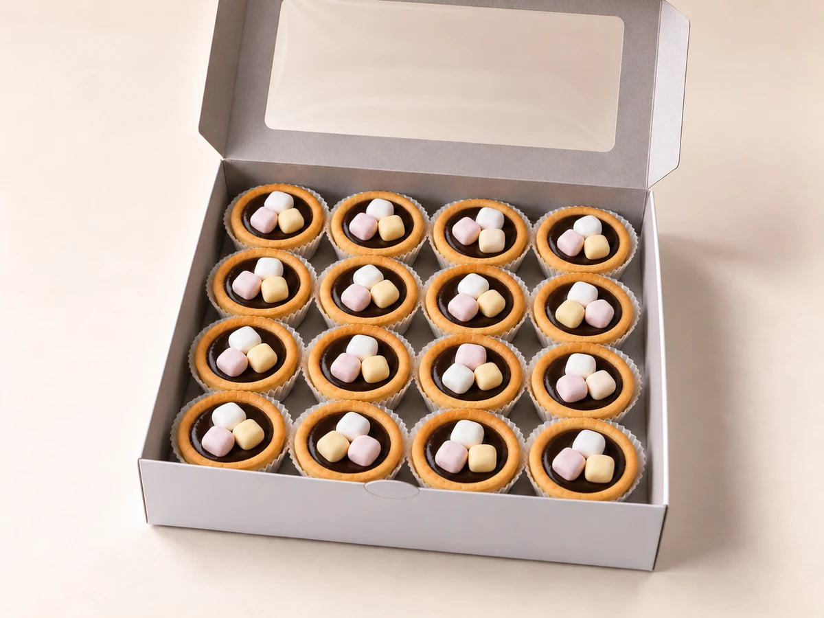 Chocolate Marshmallow Cheese Tart · box of 16 pcs